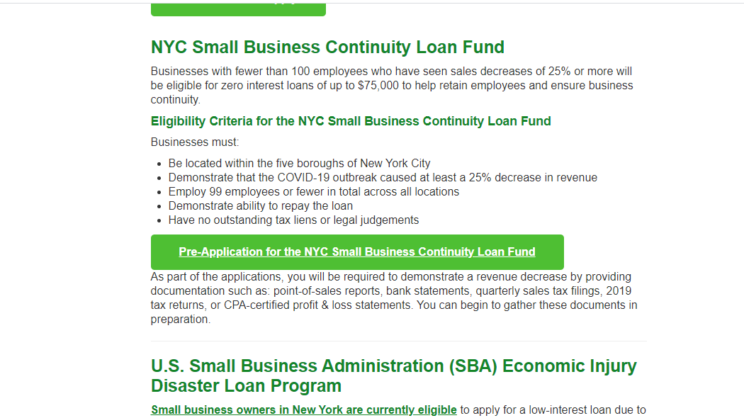 NYC Small Business Loan