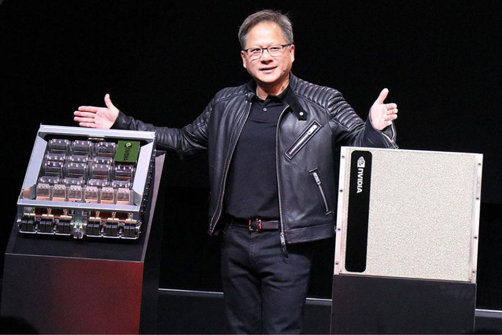 NVIDIA CEO pitch on stage about new product