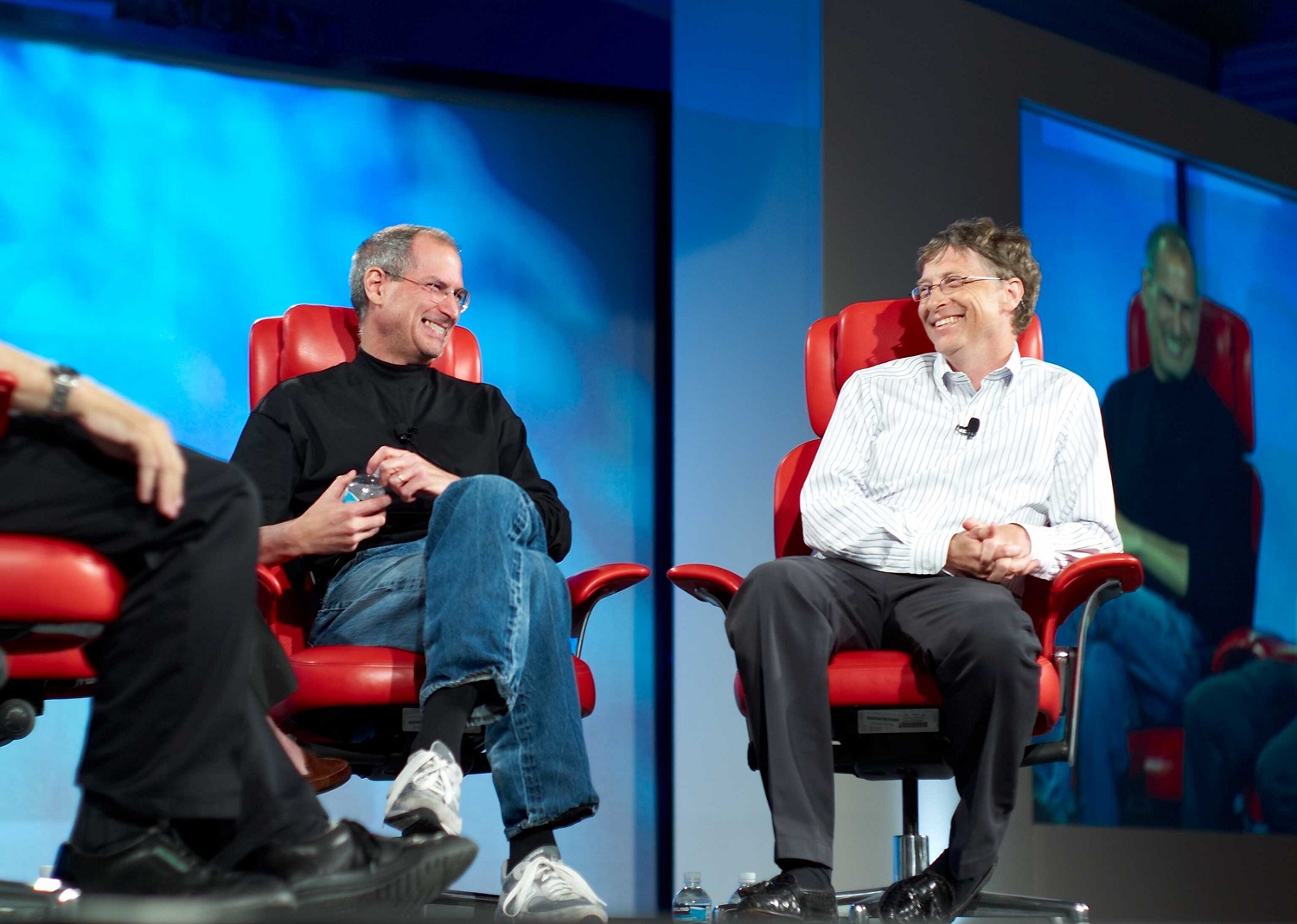 Steve Jobs and Bill Gates in an interview