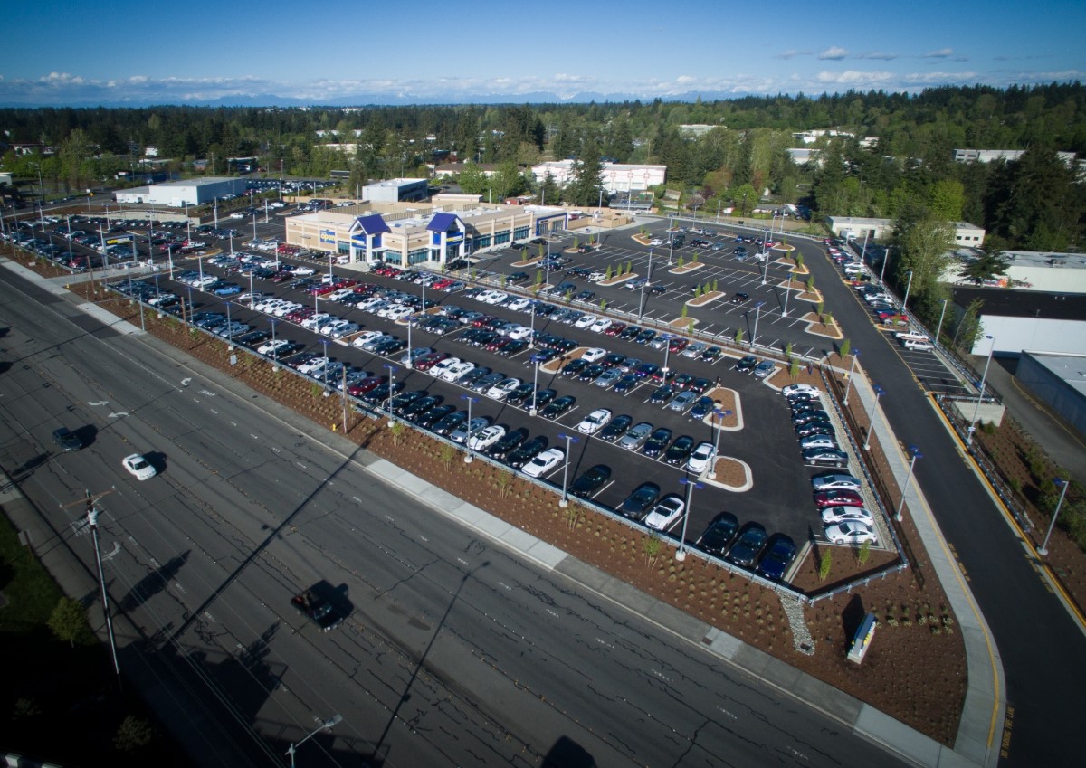 the birdeye view of Carmax dealership development