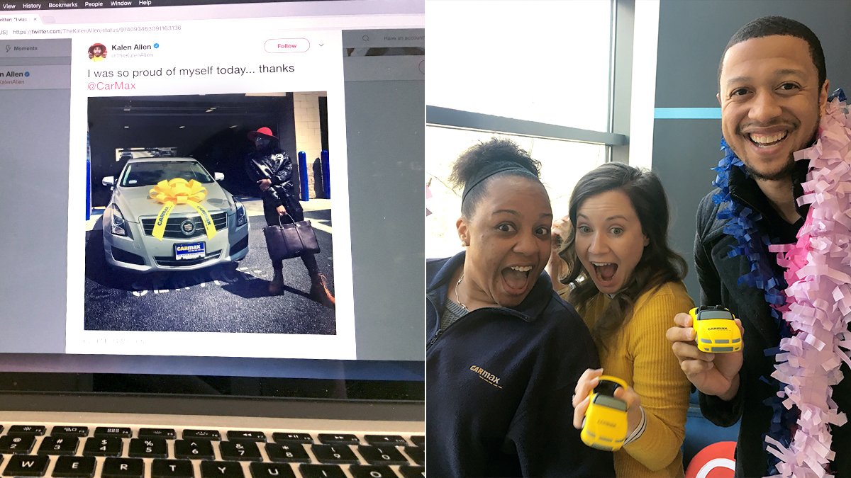 Customers celebrate new car purchase on Twitter