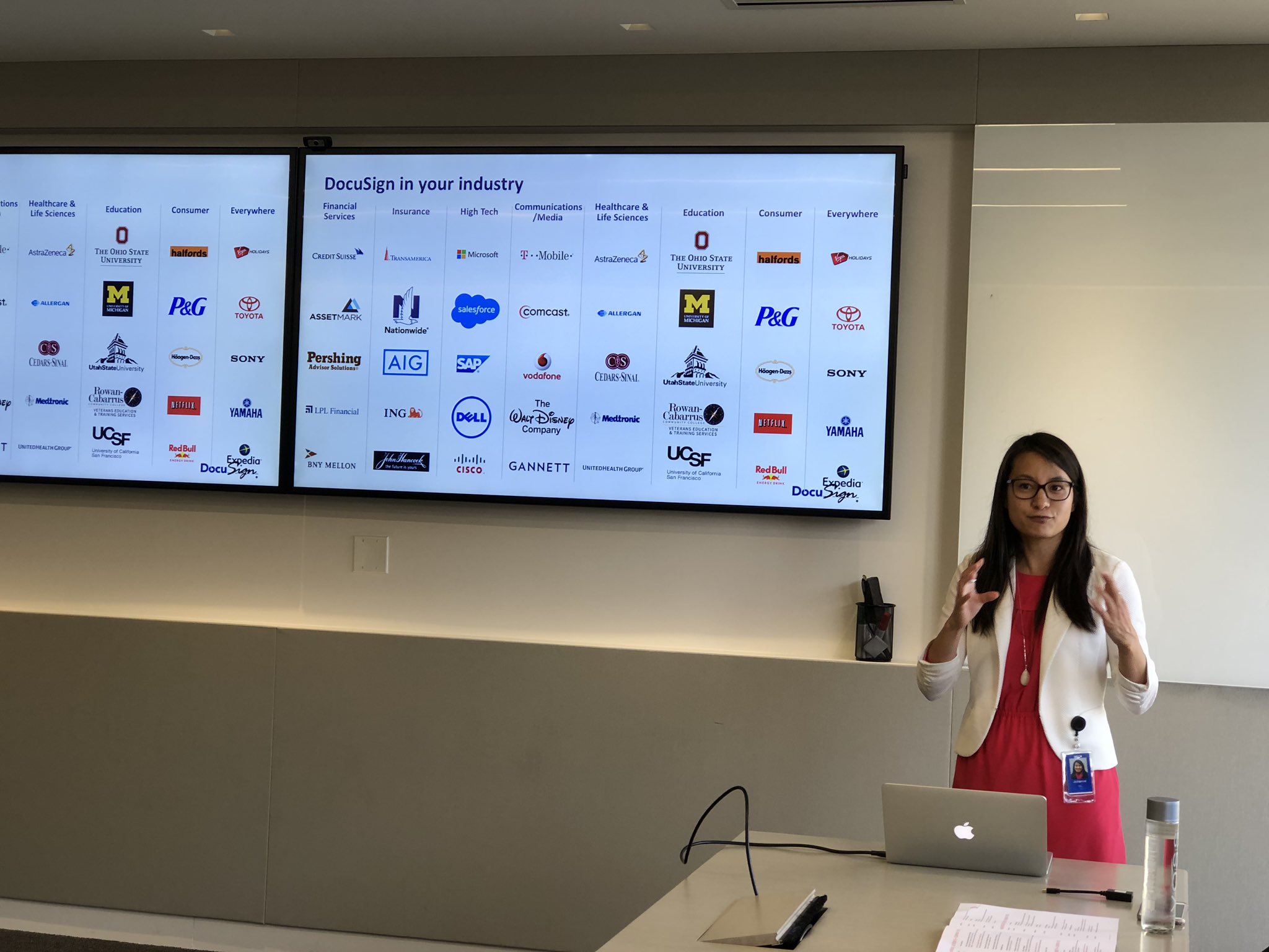 DocuSign staff represent the coverage of industry with the product