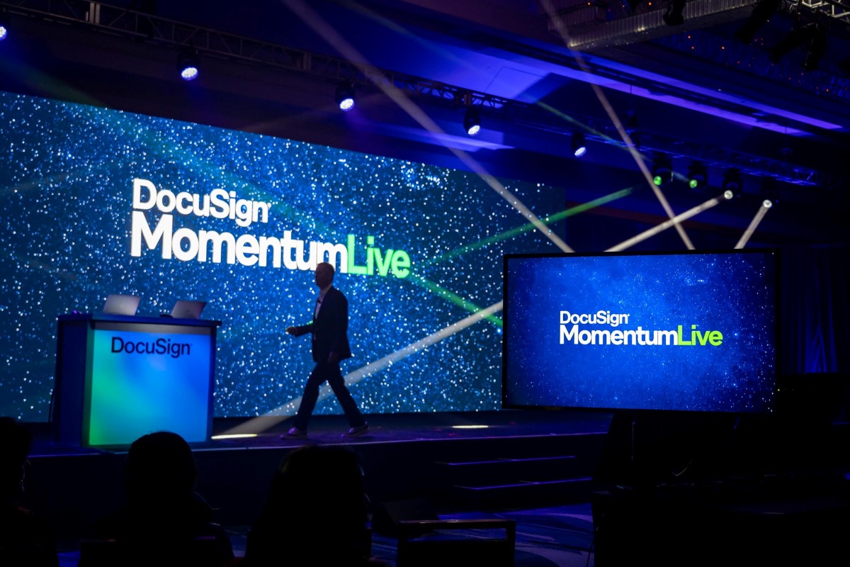 DocuSign leadership team at Momentum conference