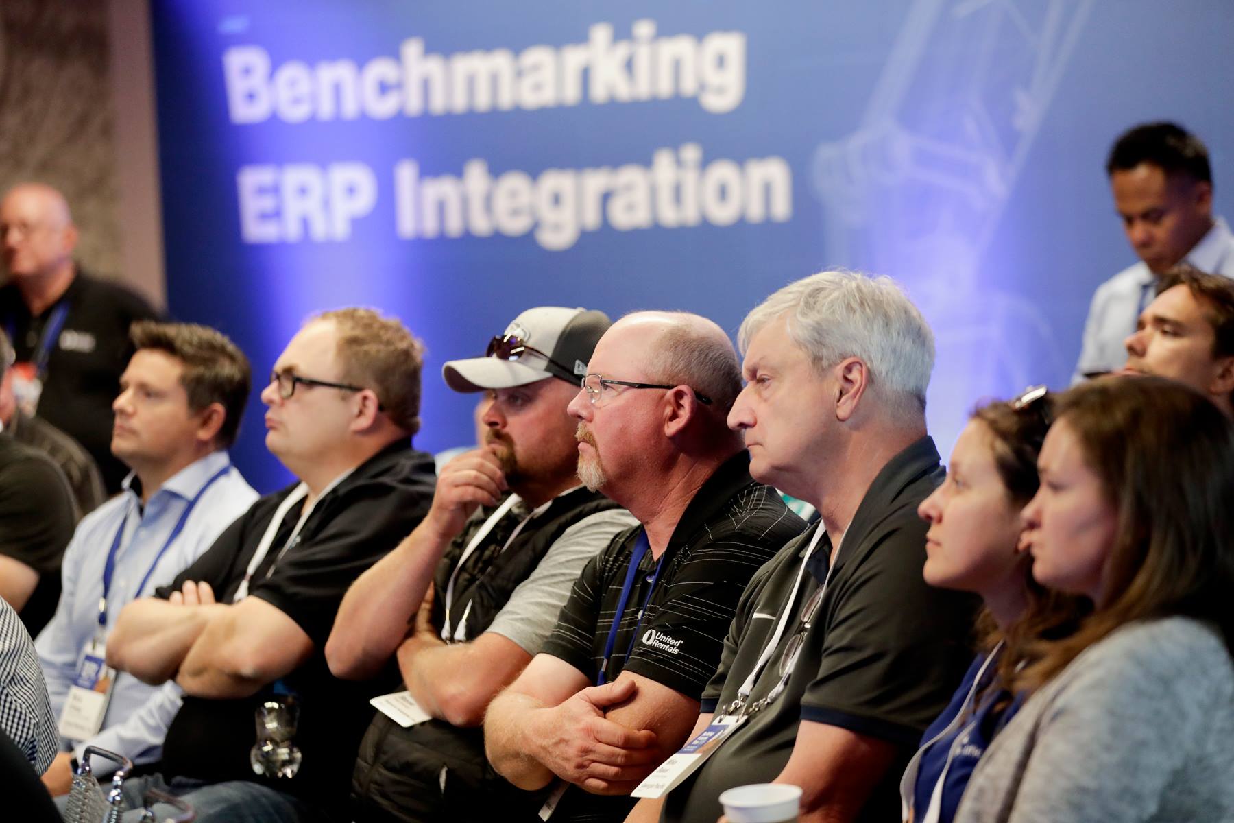 people attend conference at United Rentals ERP software