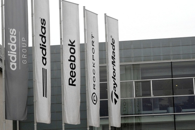 Reebok banner at a convention center