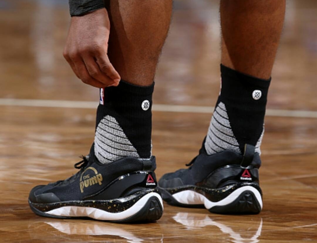 NBA athletes with Reebok shoes in a game