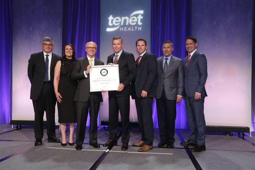 Tenet health staff with award