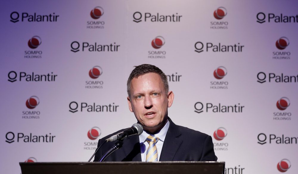 Palantir founder Peter Thiel in a conference