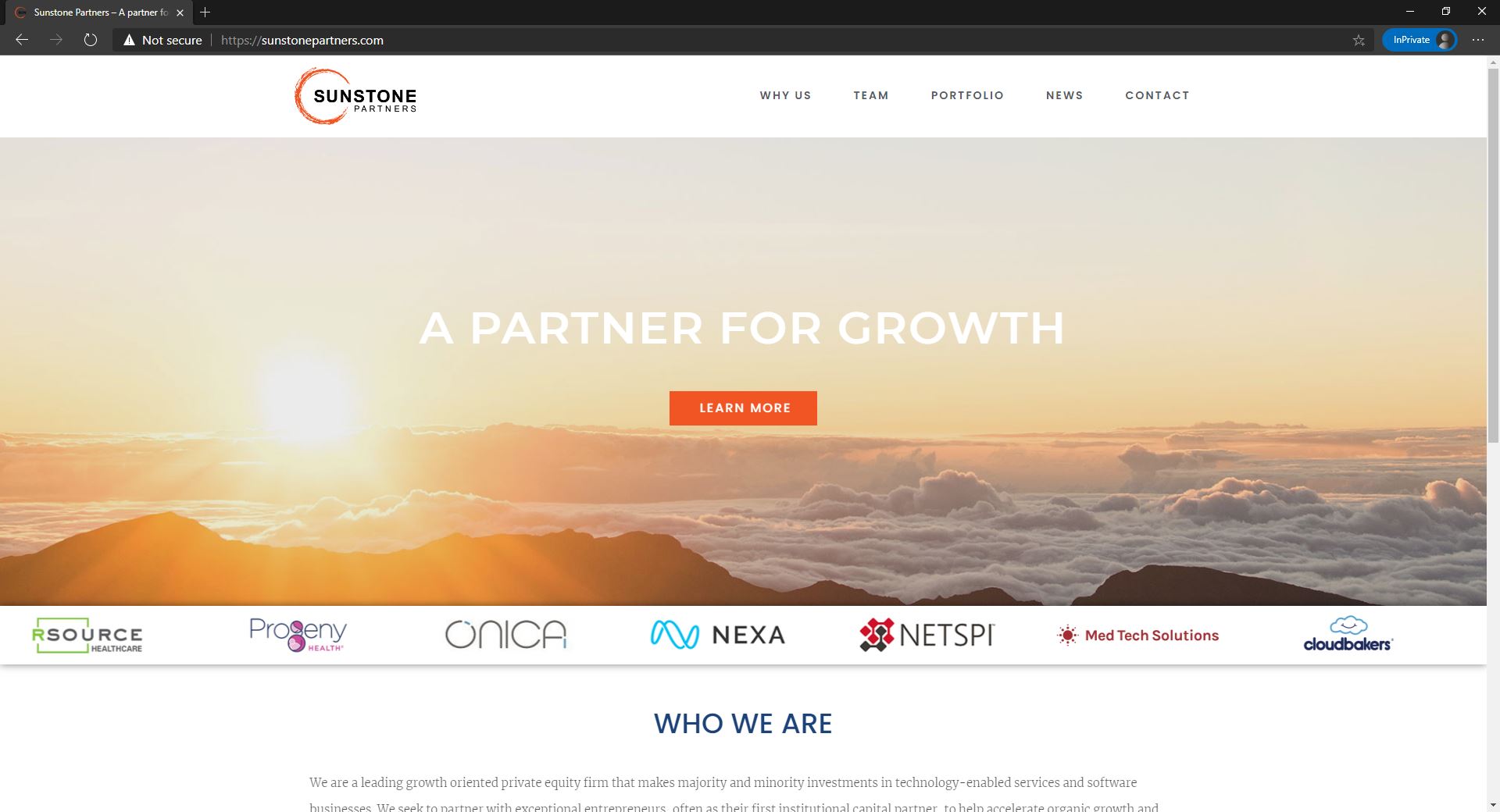 Sunstone Partners website