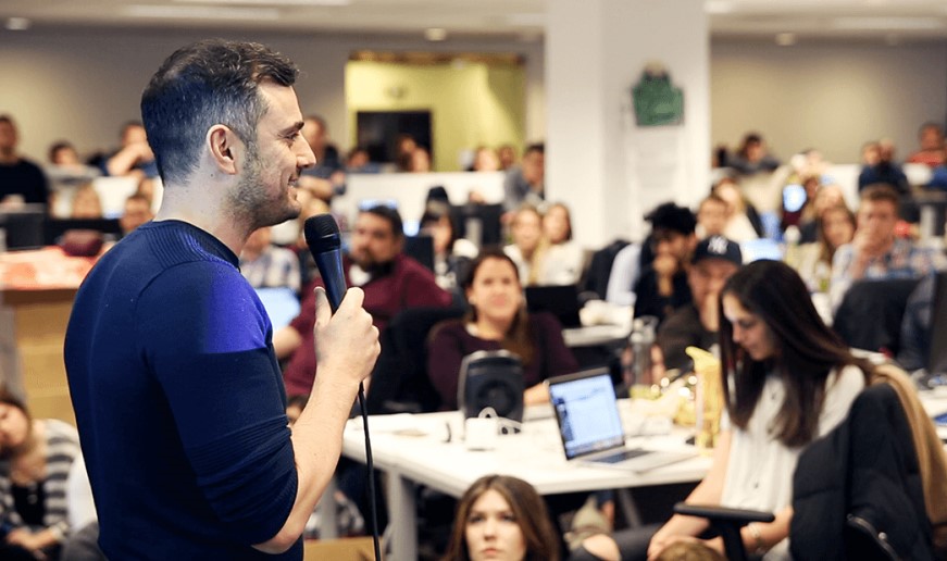Gary Vaynerchuk in a talk in his company in New York