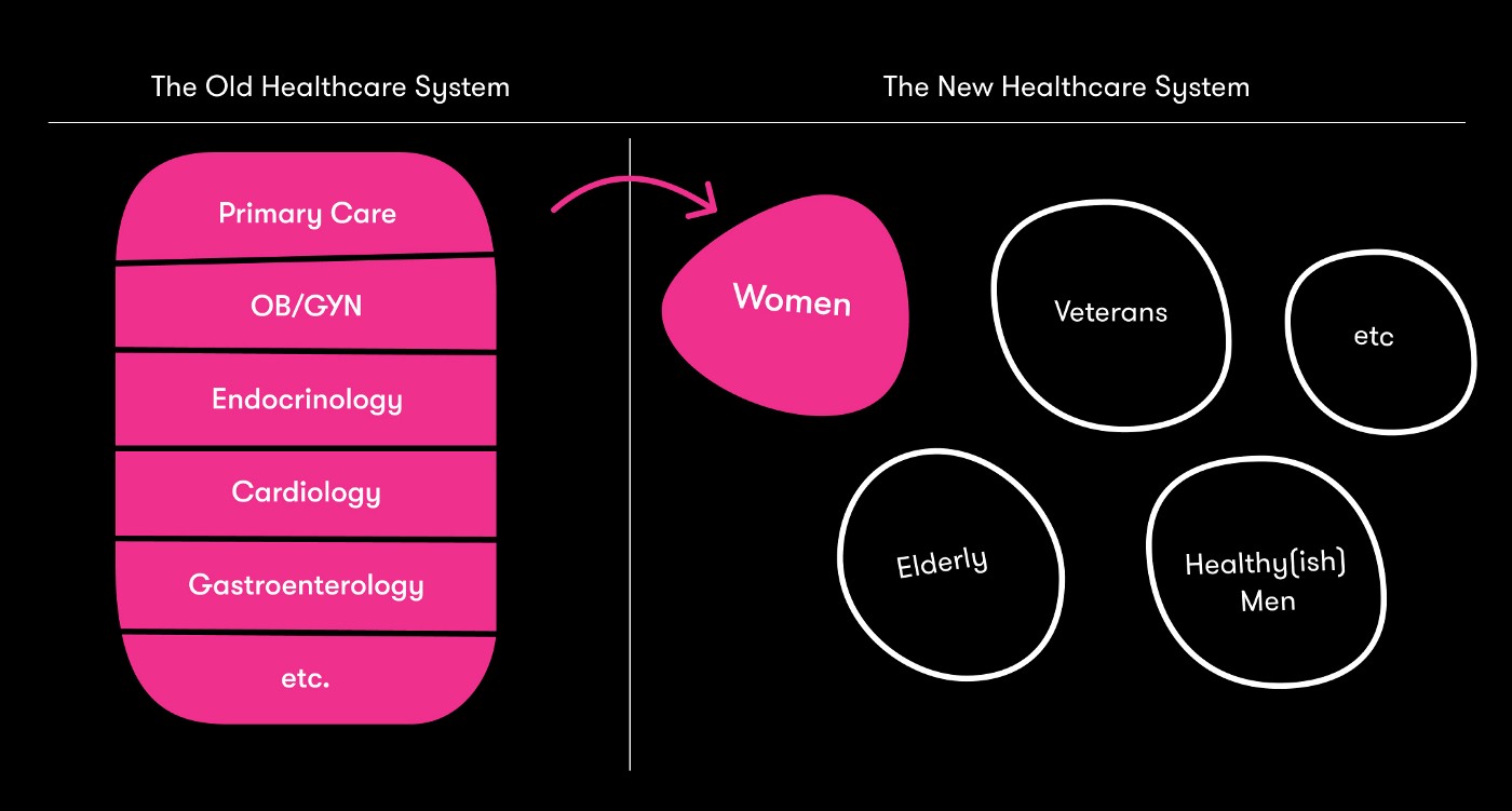 a chart of Tia's healthcare system