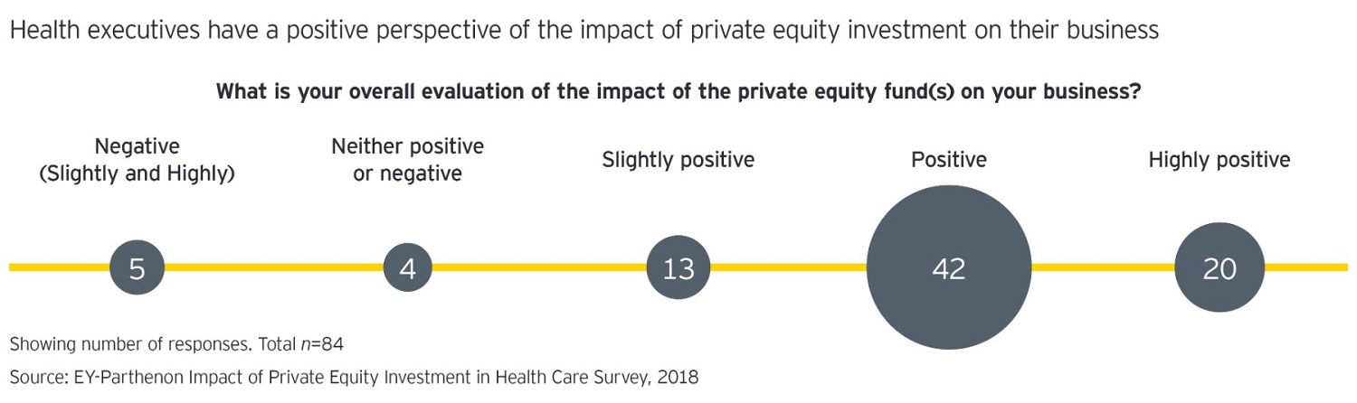 A diagram of PE investment on healthcare business