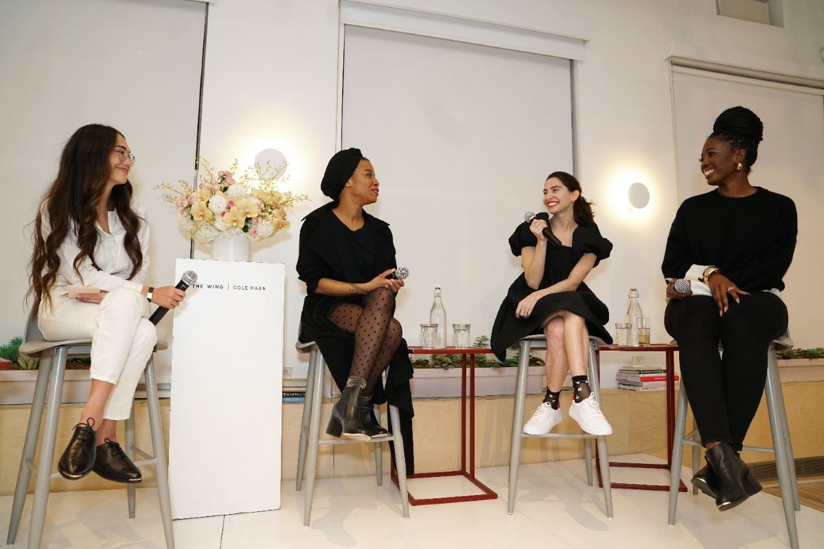 Cole Haan panelists in a meetup event