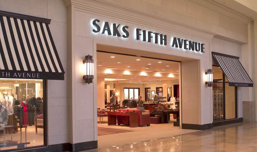 Saks Fifth Avenue storefront in a mall