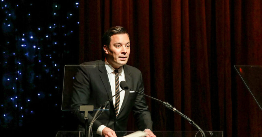 Jimmy Fallon at a conference
