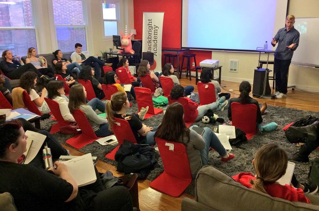 Reddit co-founder shares a story at Hackbright academy