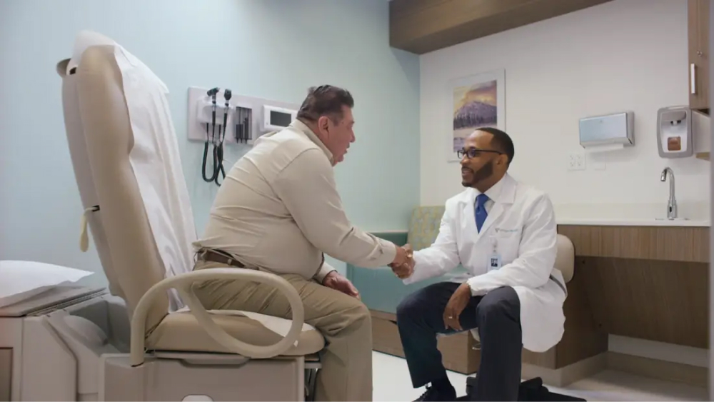 Patients and physician at the VillageMD office