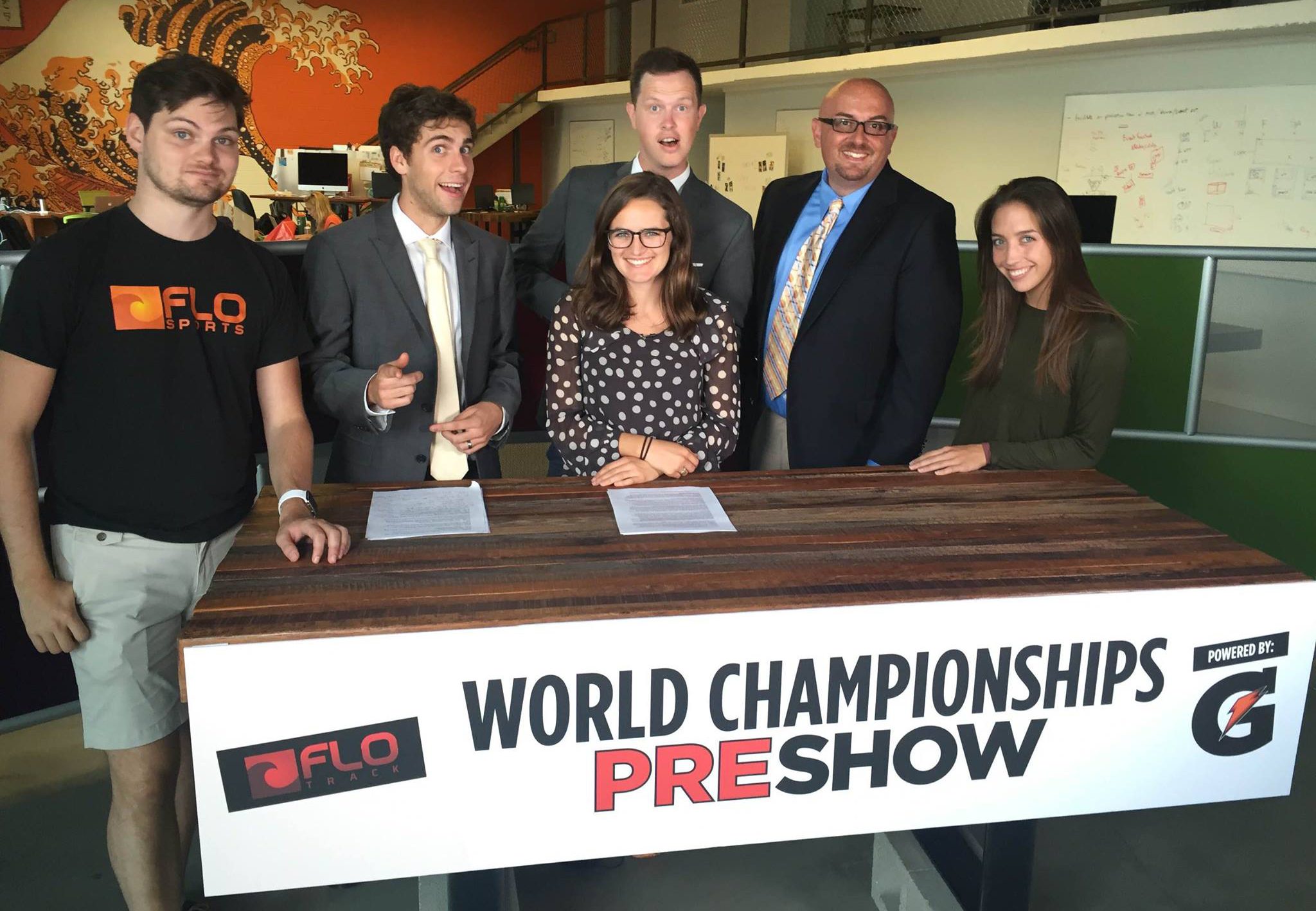 FloSports team at the World Championships preshow
