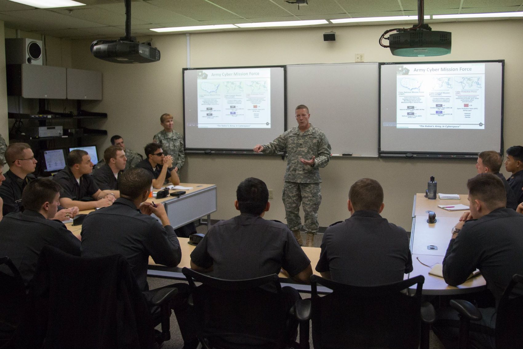 WestPoint students attend a cyber security lecture