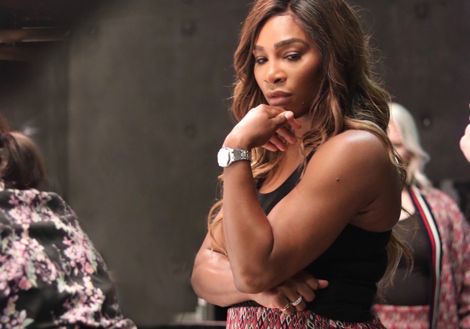 Serena Williams at her office and collaborate with staff