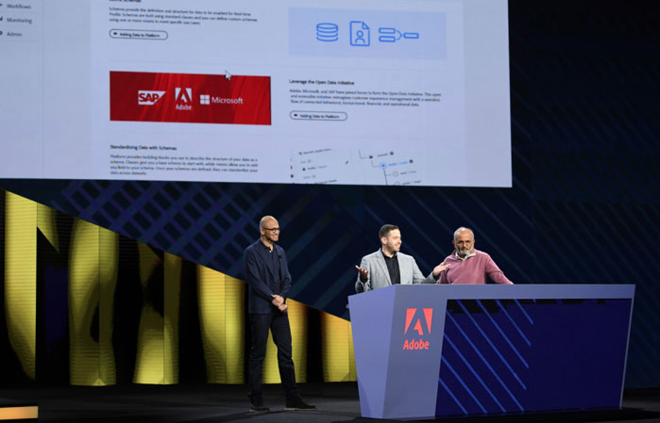 Microsoft CEO collaborate with SAP and Adobe CEOs