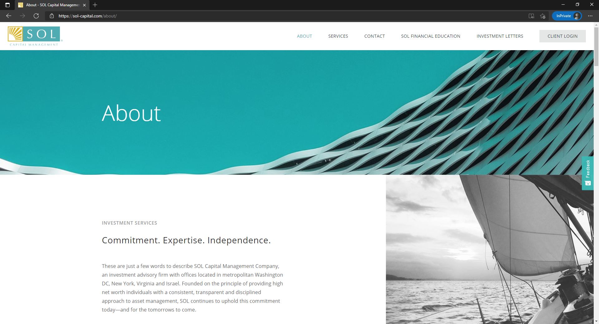 Sol Capital Management website