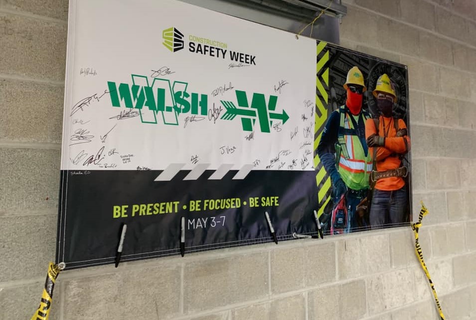 A safety poster in at the job site