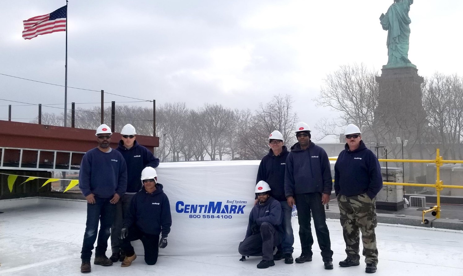 CentiMark team at the job site in New York